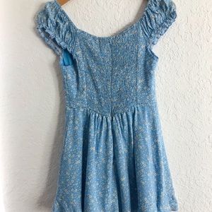 Blue Floral Princess Polly Romper